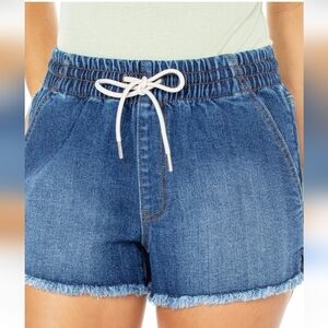 CELEBRITY PINK Denim Drawstring Elastic Waisted  Shorts Fits 6-8